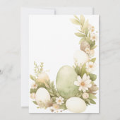 ヴィンテージイースターバニー誕生日 招待状 (裏面)