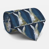 ヴィンテージイースターバニー、かわいい毛皮の白うさぎ ネクタイ (ロール)