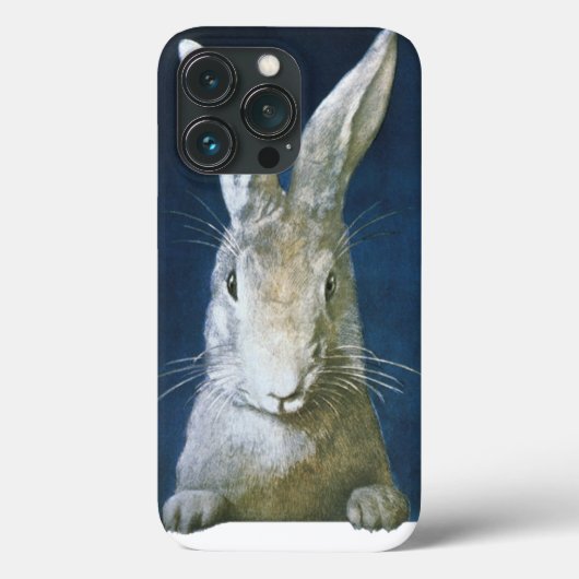 ヴィンテージイースターバニー、かわいい毛皮の白うさぎ Case-Mate iPhoneケース (裏面)