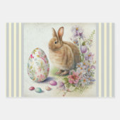 ヴィンテージイースターバニー&シック ラッピングペーパーシート (正面2)