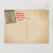 ヴィンテージイースターパイレーツラビットバニー宝箱 ポストカード (裏面)