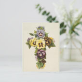 ヴィンテージイースターパンシークロス ポストカード (スタンド正面)