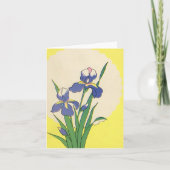ヴィンテージイースターパープルガーデンアイリス花 シーズンカード (正面)
