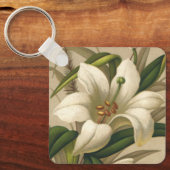 ヴィンテージイースタービクトリアンユリ、花の開花 キーホルダー (正面)