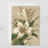 ヴィンテージイースタービクトリアンユリ、花の開花 シーズンカード (正面)