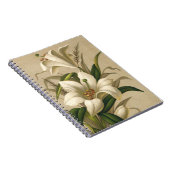 ヴィンテージイースタービクトリアンユリ、花の開花 ノートブック (右側)