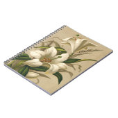 ヴィンテージイースタービクトリアンユリ、花の開花 ノートブック (左側)