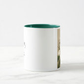 ヴィンテージイースタービクトリアンユリ、花の開花 マグカップ (中央)