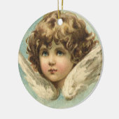 ヴィンテージイースタービクトリアン、ユリの花と天使 セラミックオーナメント (左)