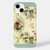 ヴィンテージイースタービクトリアン、ユリの花と天使 Case-Mate iPhoneケース (裏面)