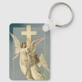 ヴィンテージイースタービクトリアン、十字架の天使 キーホルダー (裏面)