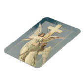 ヴィンテージイースタービクトリアン、十字架の天使 マグネット (左側)