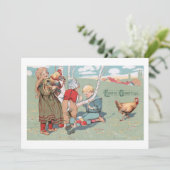 ヴィンテージイースターファームの動物と子供 シーズンカード (スタンド正面)