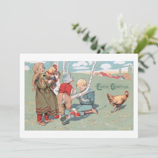ヴィンテージイースターファームの動物と子供 シーズンカード (スタンド正面)