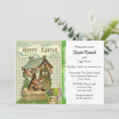 ヴィンテージイースターブランunchホリデー招待状 招待状 (スタンド正面)