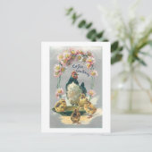 ヴィンテージイースターヘン、チックス&デイジー ポストカード (スタンド正面)