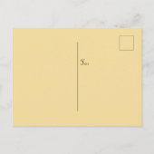 ヴィンテージイースターベビー&バニーラビッツカットイエロー ポストカード (裏面)