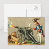 ヴィンテージイースターホリディグリーティングポストカード シーズンポストカード (正面/裏面)