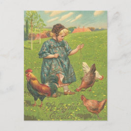 ヴィンテージイースターホリディグリーティングポストカード シーズンポストカード