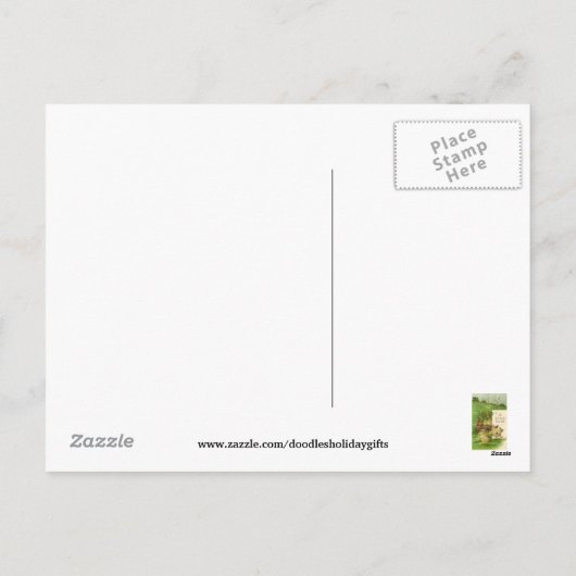 ヴィンテージイースターホリディシックハガキ シーズンポストカード (裏面)