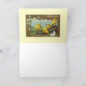 ヴィンテージイースターホリデーアートグリーティングカード シーズンカード (内部)