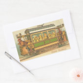 ヴィンテージイースターホリデーアートステッカー 長方形シール (封筒)