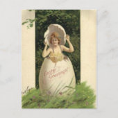 ヴィンテージイースターホリデーアートハガキ シーズンポストカード (正面)