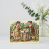 ヴィンテージイースターホリデーアートハガキ シーズンポストカード (スタンド正面)