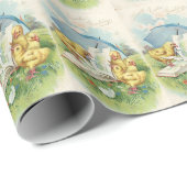 ヴィンテージイースターホリデーラッピング紙 ラッピングペーパー (ロールコーナー)