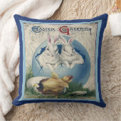 ヴィンテージイースターホワイトウサギとベビーシック, ZSSG クッション (ブランケット)