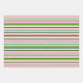 ヴィンテージイースターホワイトブンニースピンクとグリーン ラッピングペーパーシート (正面3)