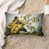 ヴィンテージイースターホワイトラビットとベビーチックス, ZSSG ランバークッション (ブランケット)