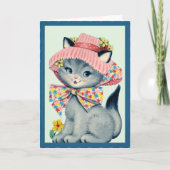 ヴィンテージイースターボンネット子猫 シーズンカード (正面)