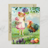 ヴィンテージイースターポストカード シーズンポストカード (正面/裏面)