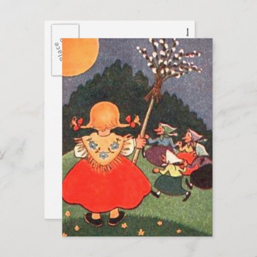 ヴィンテージイースターポストカード シーズンポストカード (正面/裏面)