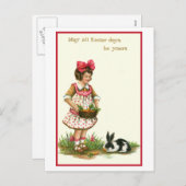 ヴィンテージイースターポストカード シーズンポストカード (正面/裏面)