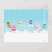 ヴィンテージイースターポストカード：ボンネットの愛らしい雛 シーズンポストカード (裏面)