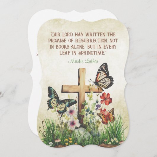 ヴィンテージイースターマーティンルター復活引用文 シーズンカード (正面/裏面)