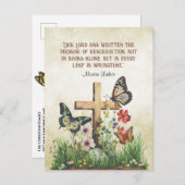 ヴィンテージイースターマーティンルター復活引用文 シーズンポストカード (正面/裏面)