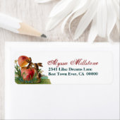 ヴィンテージイースターラビキスをするット住所 シールV2 ラベル (インサイチュ)