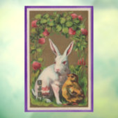 ヴィンテージイースターラビットとヒック窓が離れない ウィンドウサイン (シート3)