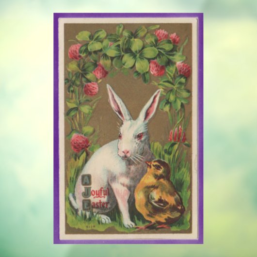 ヴィンテージイースターラビットとヒック窓が離れない ウィンドウサイン (シート3)