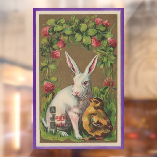 ヴィンテージイースターラビットとヒック窓が離れない ウィンドウサイン (シート2)