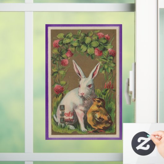 ヴィンテージイースターラビットとヒック窓が離れない ウィンドウサイン (ホーム)