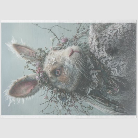 ヴィンテージイースターラビットデクページ 薄葉紙 (正面)