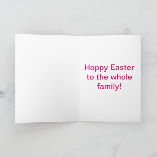 ヴィンテージイースターラビットファミリーエッグカート内引用文 シーズンカード (内部)