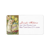 ヴィンテージイースターラビットペインタエッグ住所 シール (正面)