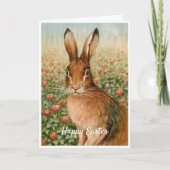 ヴィンテージイースターラビットホリデーカード シーズンカード (正面)
