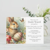 ヴィンテージイースターラビットホリデーブランチ 招待状 (スタンド正面)