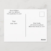 ヴィンテージイースターラビットホリデーポストカード ポストカード (裏面)